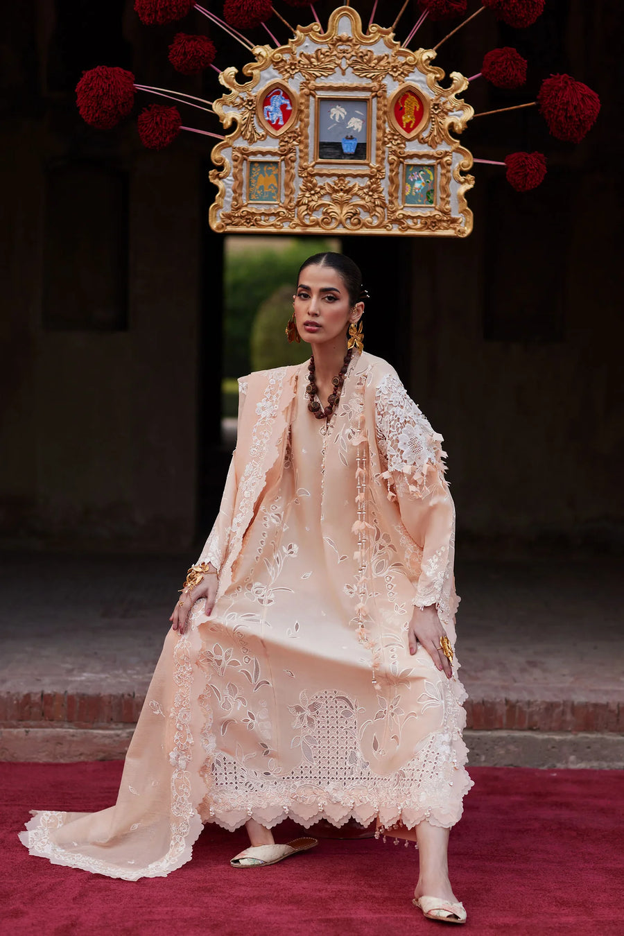NOORAI (EL26-06 A) - 3 Pc - Unstitched photo 2