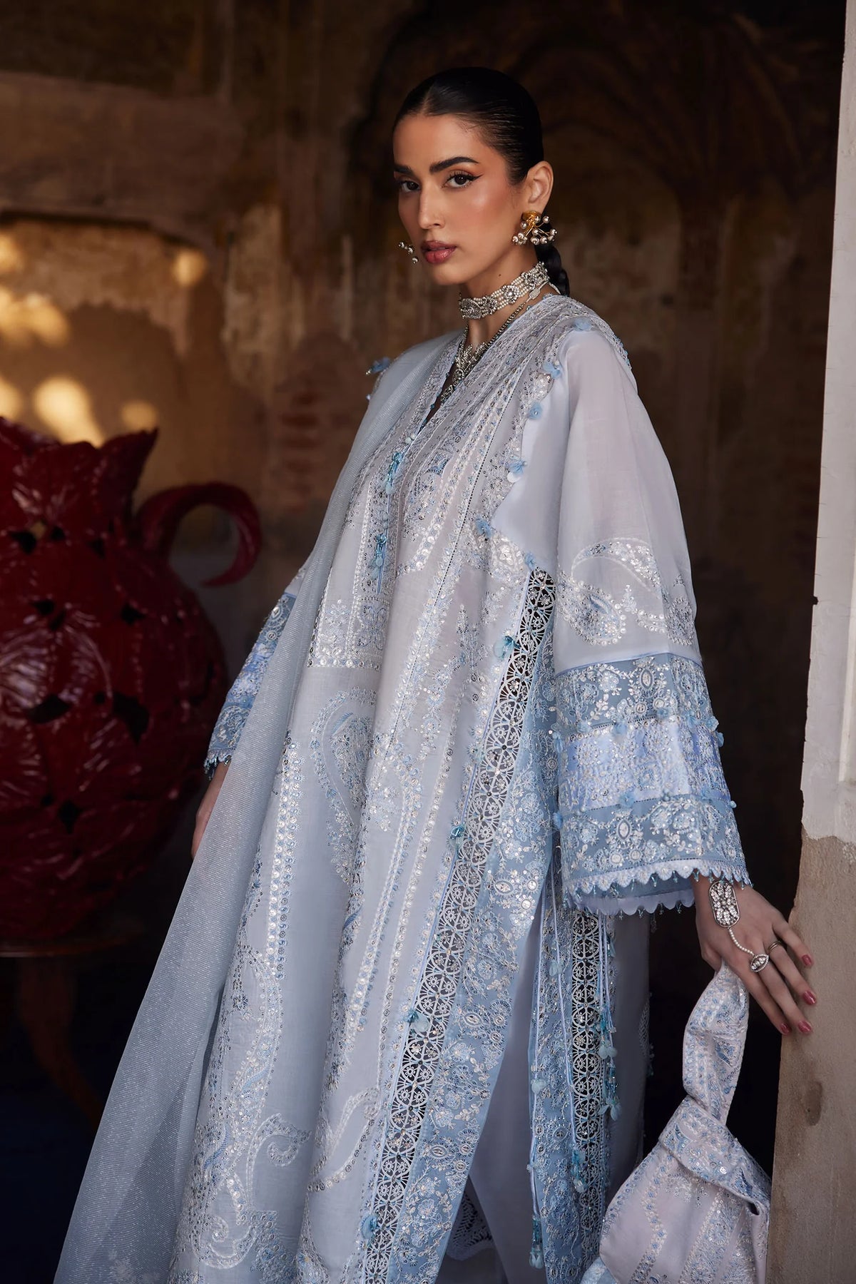 ROUHAAN (EL26-04 A) - 3 Pc - Unstitched