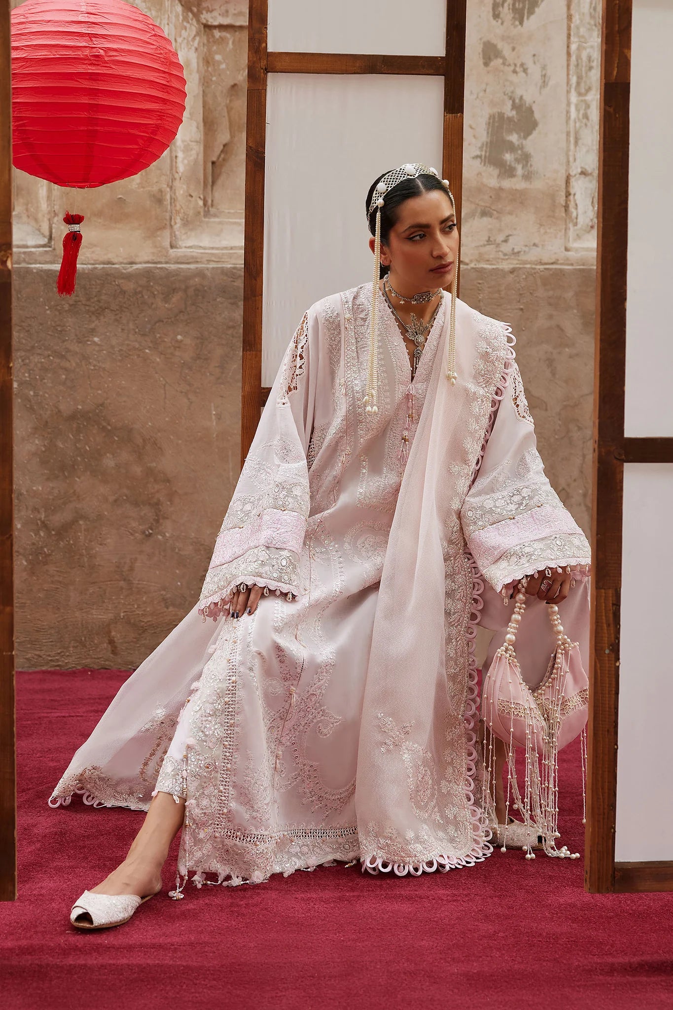 ROUHAAN (EL26-04 B) - 3 Pc - Unstitched