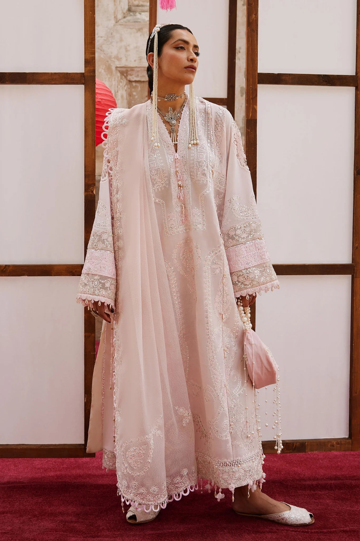 ROUHAAN (EL26-04 B) - 3 Pc - Unstitched