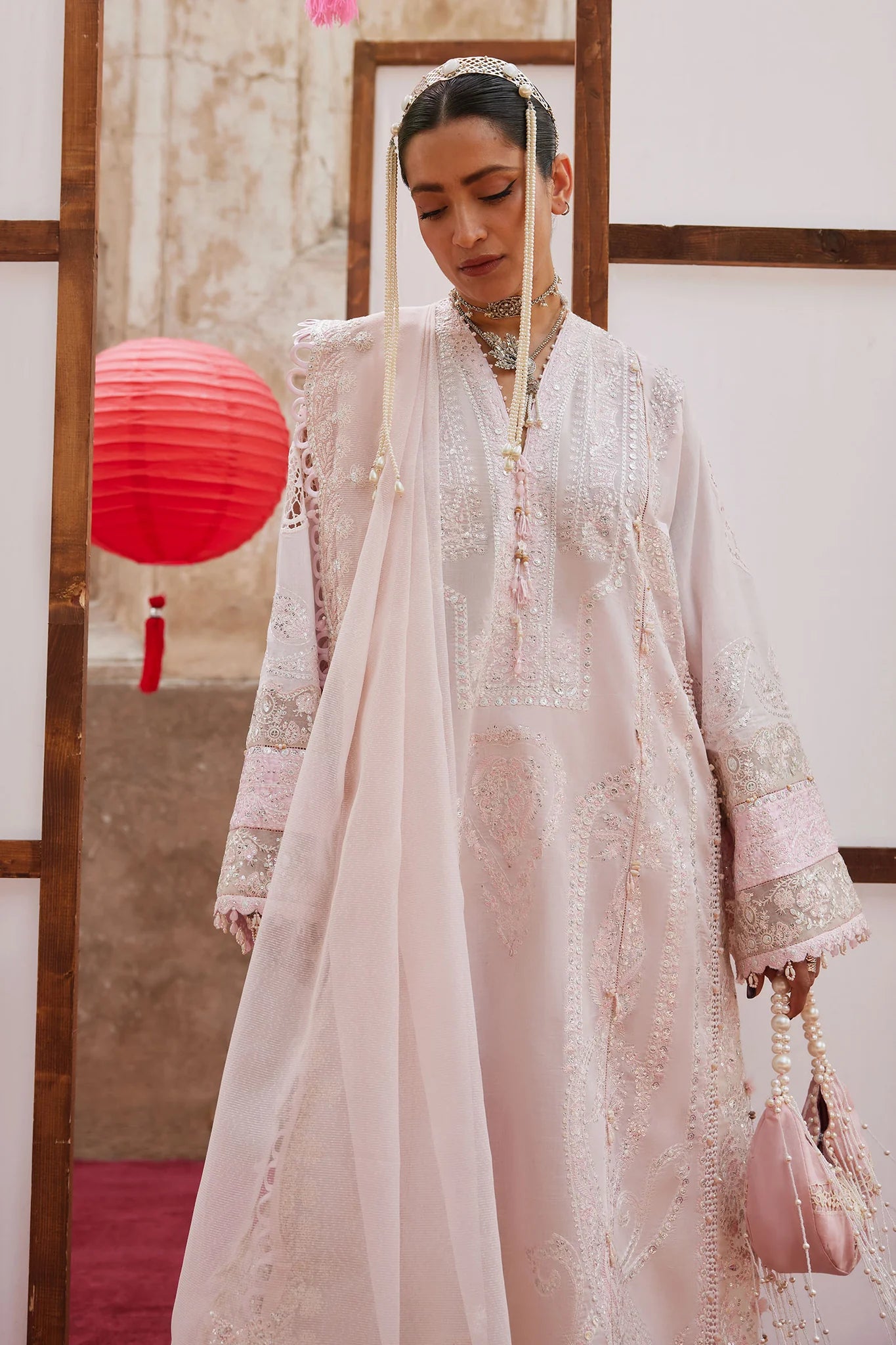 ROUHAAN (EL26-04 B) - 3 Pc - Unstitched