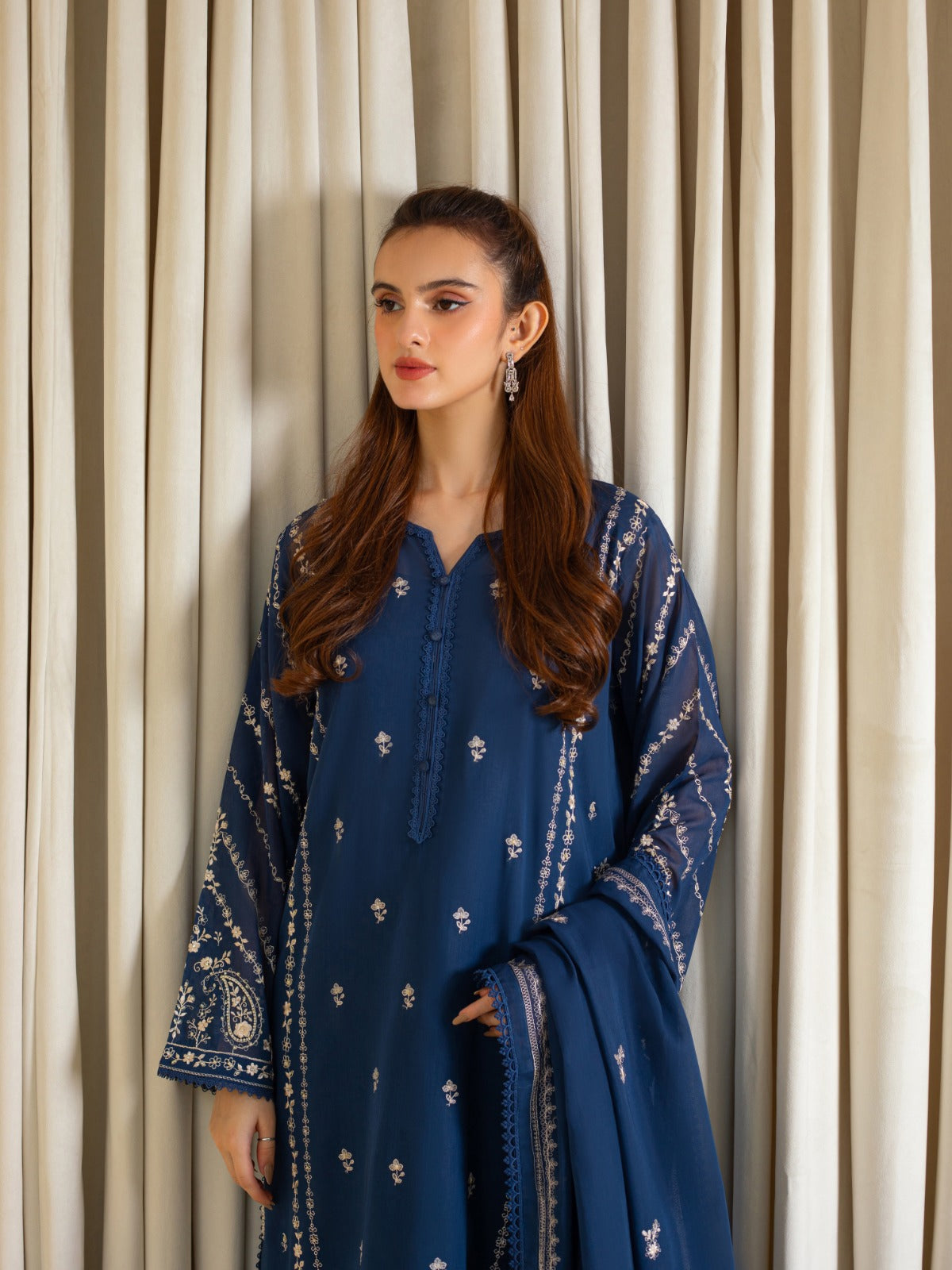 2 Piece - Embroidered Swiss Voile Suit S109835