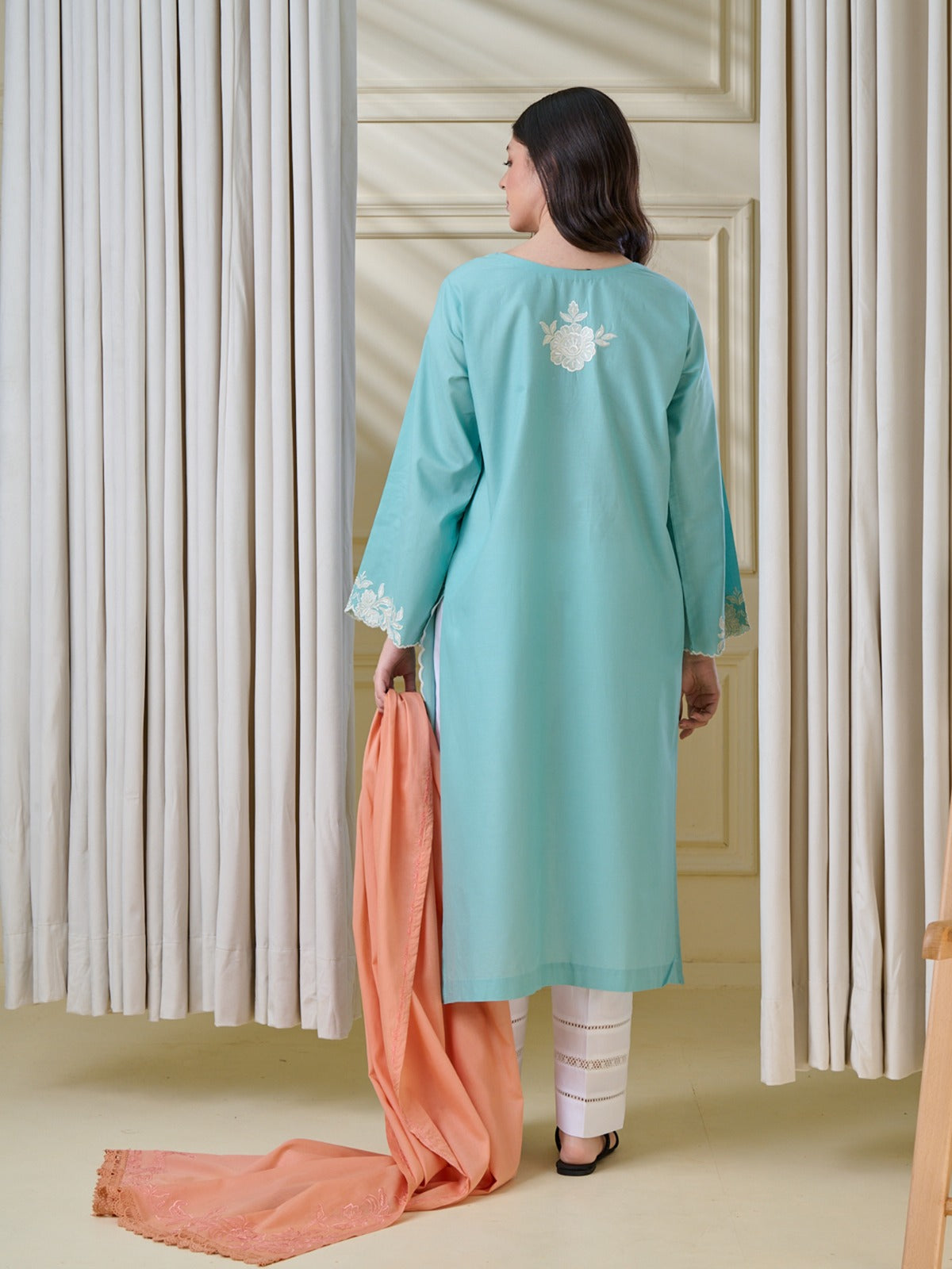 2 Piece - Pure Embroidered Cambric Suit S110106