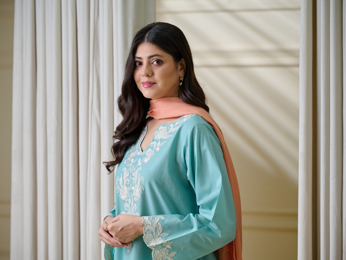 2 Piece - Pure Embroidered Cambric Suit S110106