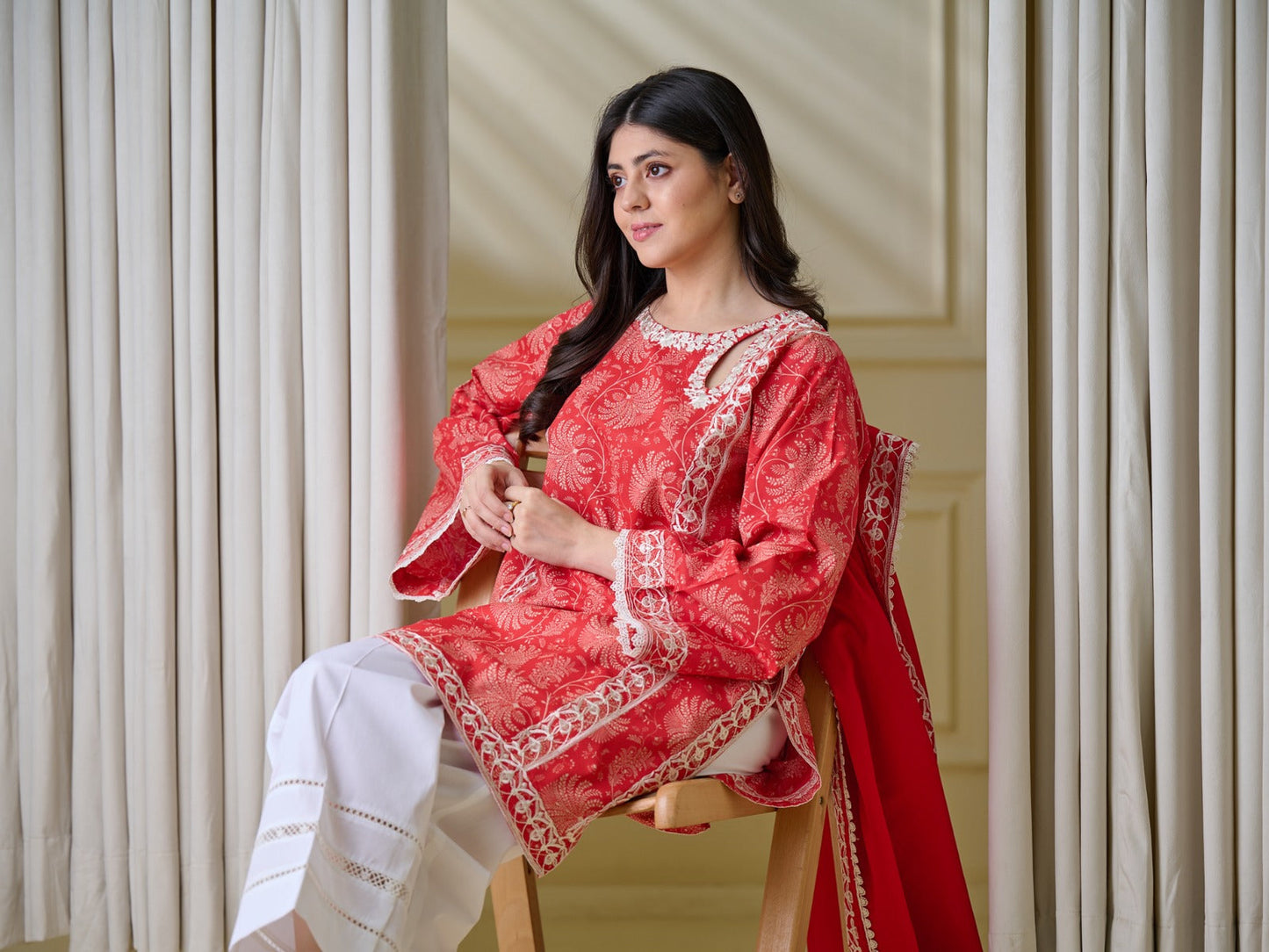 2 Piece - Pure Embroidered Cambric Suit S110108