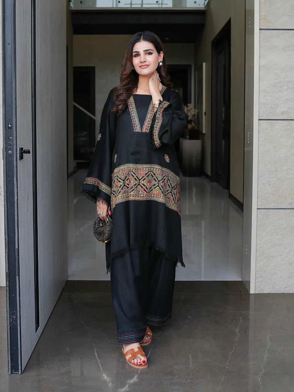 Zeya- Heritage Embroidered Winter Coord