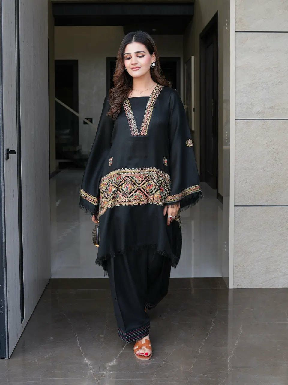 Zeya- Heritage Embroidered Winter Coord