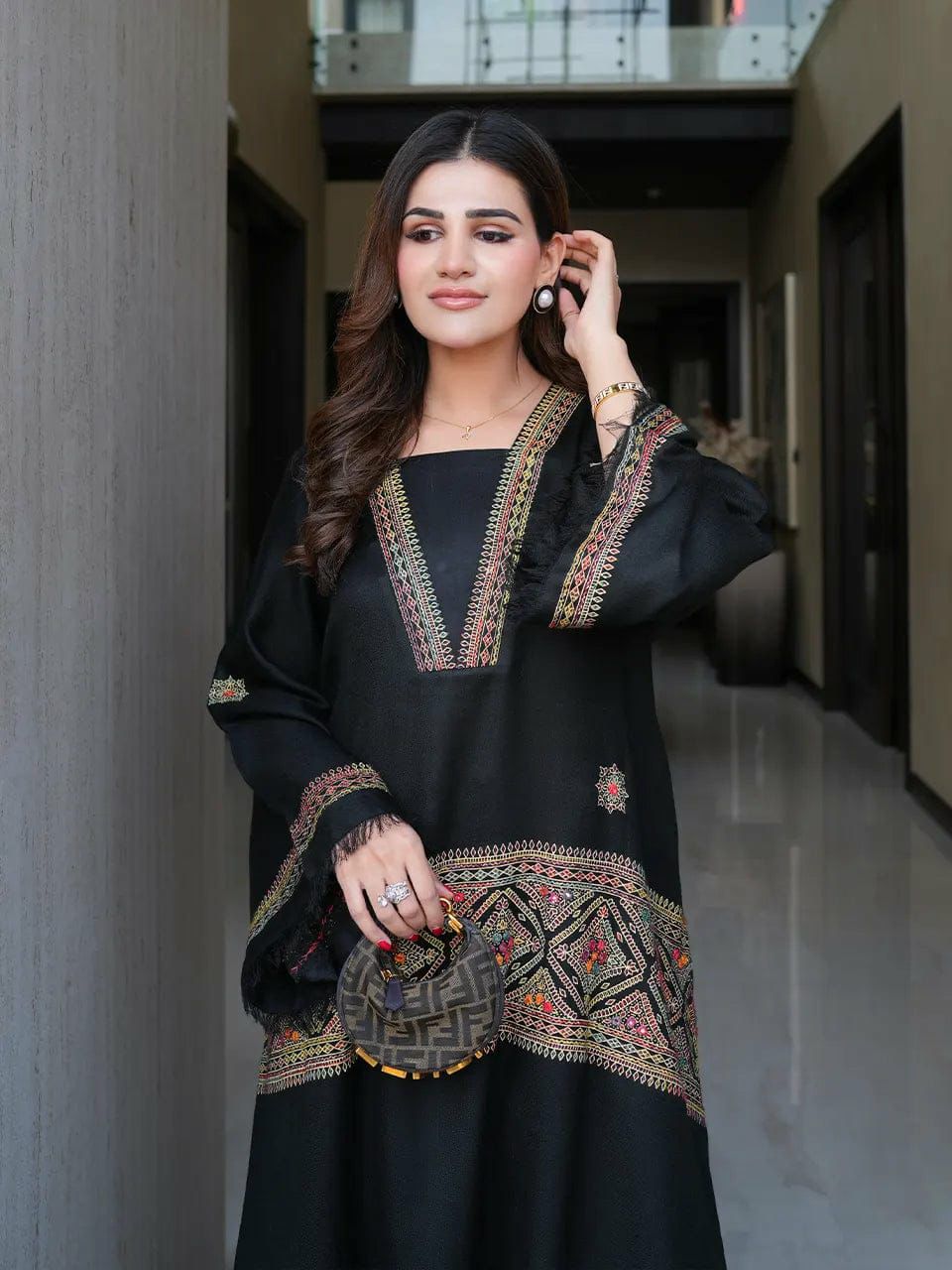 Zeya- Heritage Embroidered Winter Coord