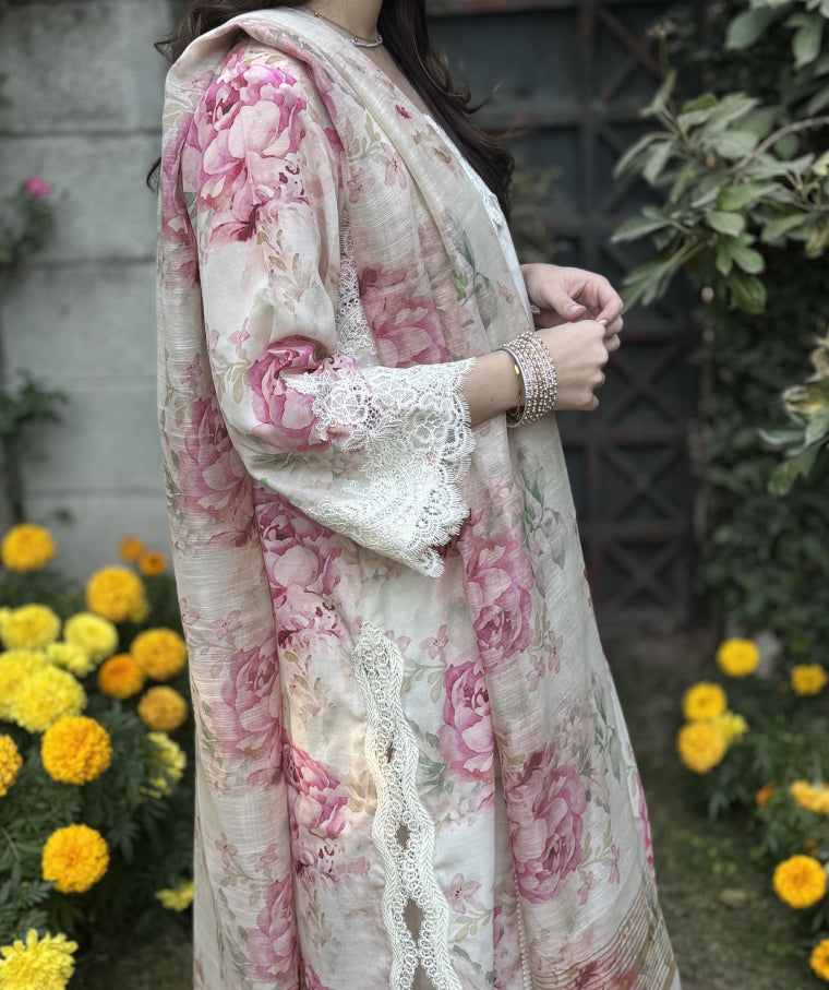 Digitally Printed Lawn '25 - Rose Royale