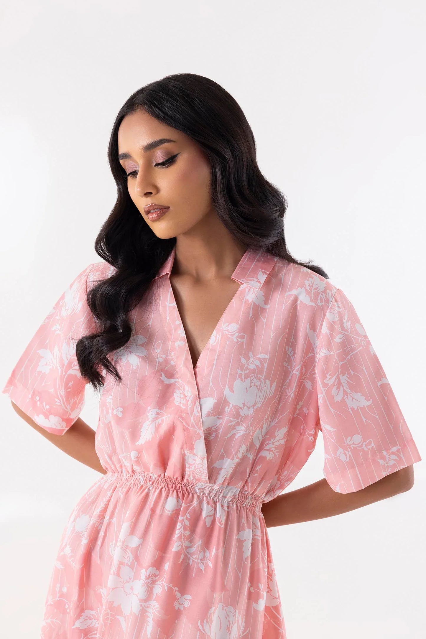 Western '25 - Stitched Peach Printed Frock