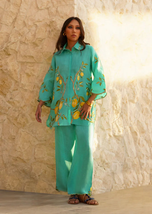 Drop 2- Camila Turquoise Co-Ord Set